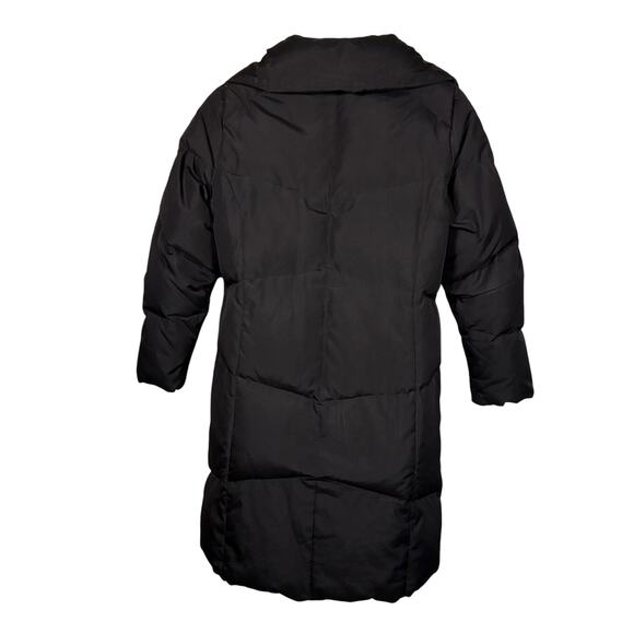 Calvin Klein Down Long Puffer Coat Womens Large High Collar Classic pockets - Picture 2 of 13